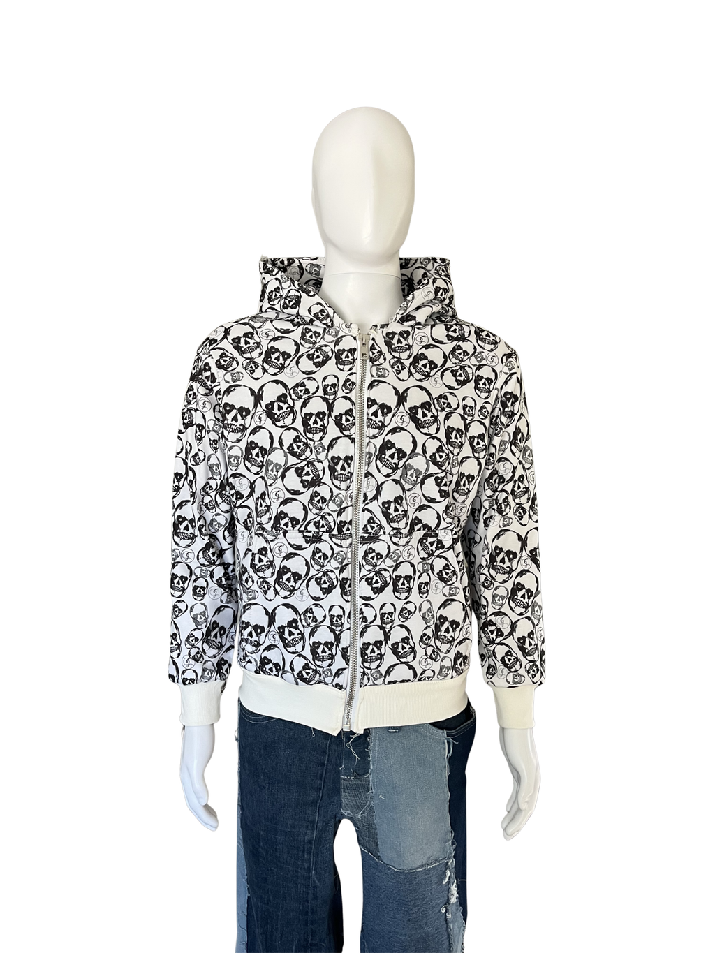 Skull zip Hoodie