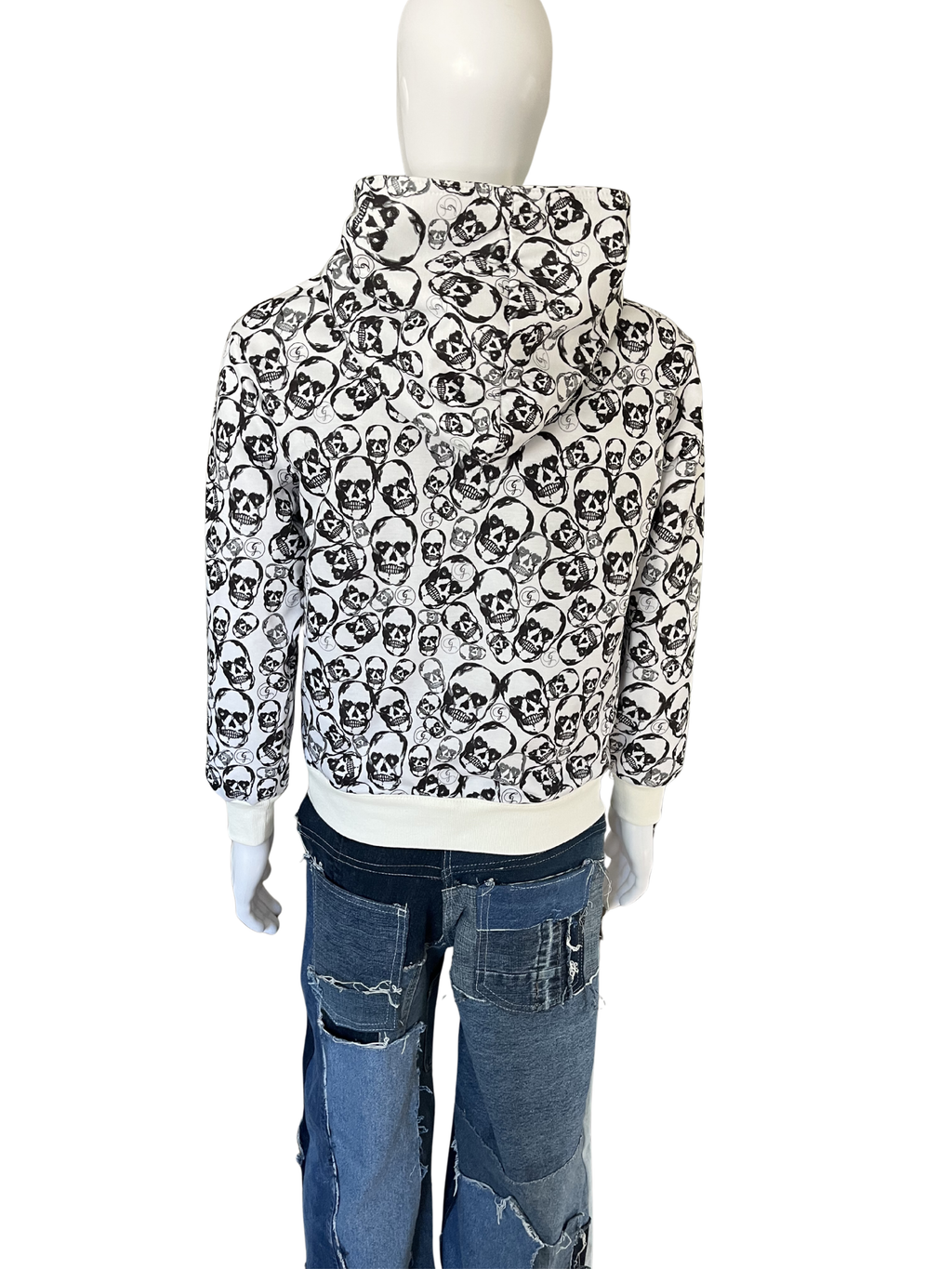 Skull zip Hoodie