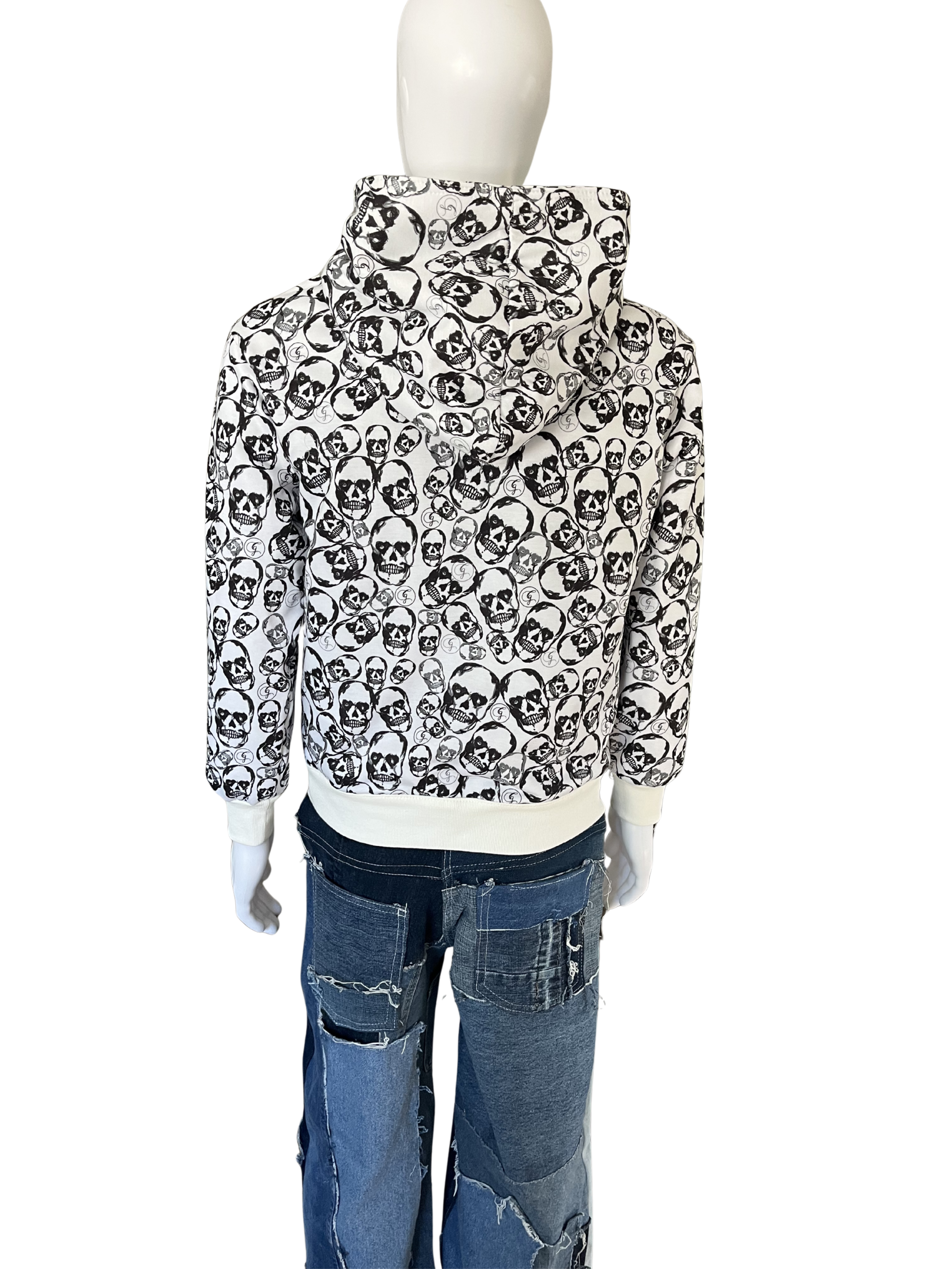 Skull zip Hoodie