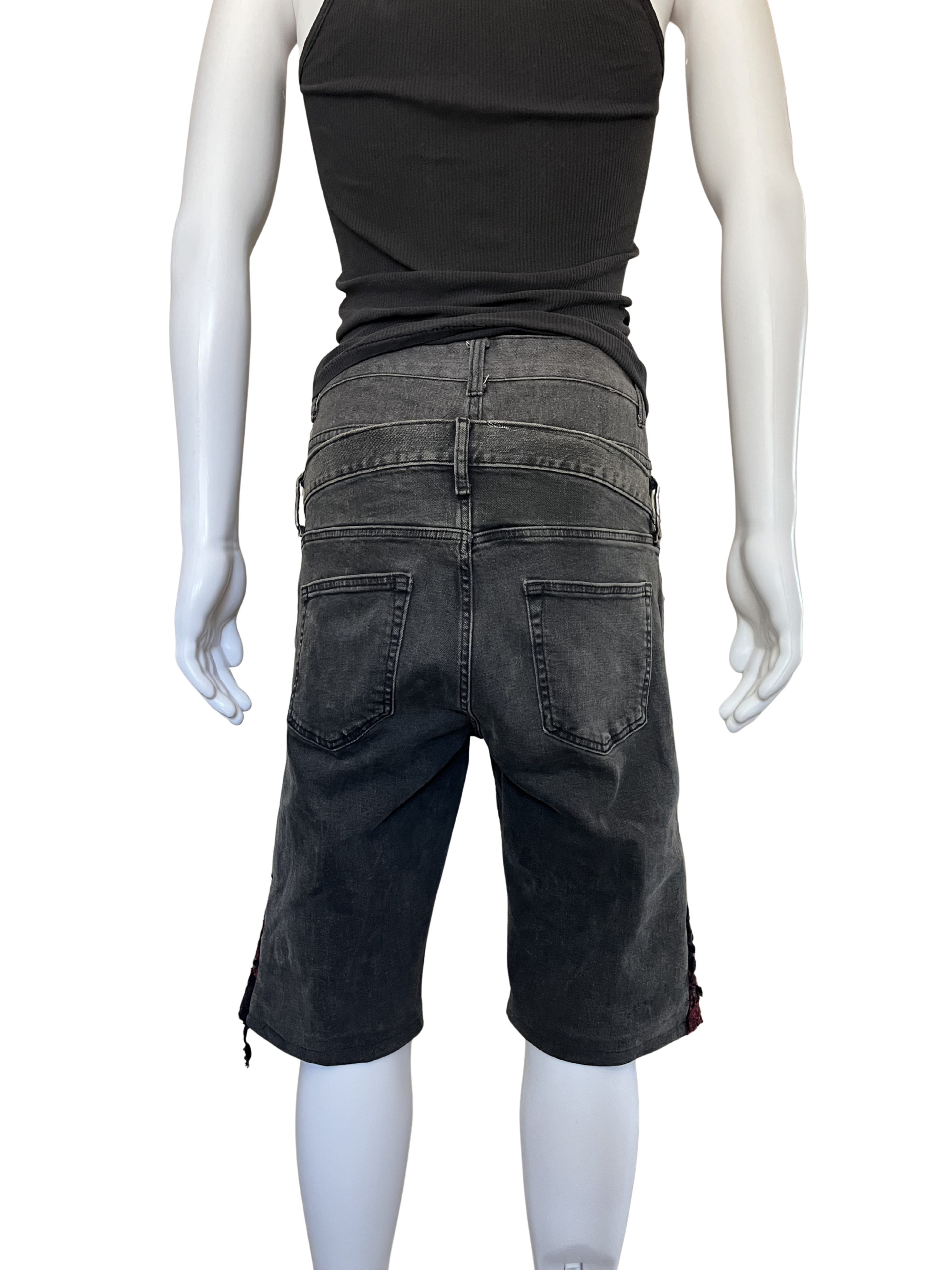 Double Waisted Grey Wash Jorts