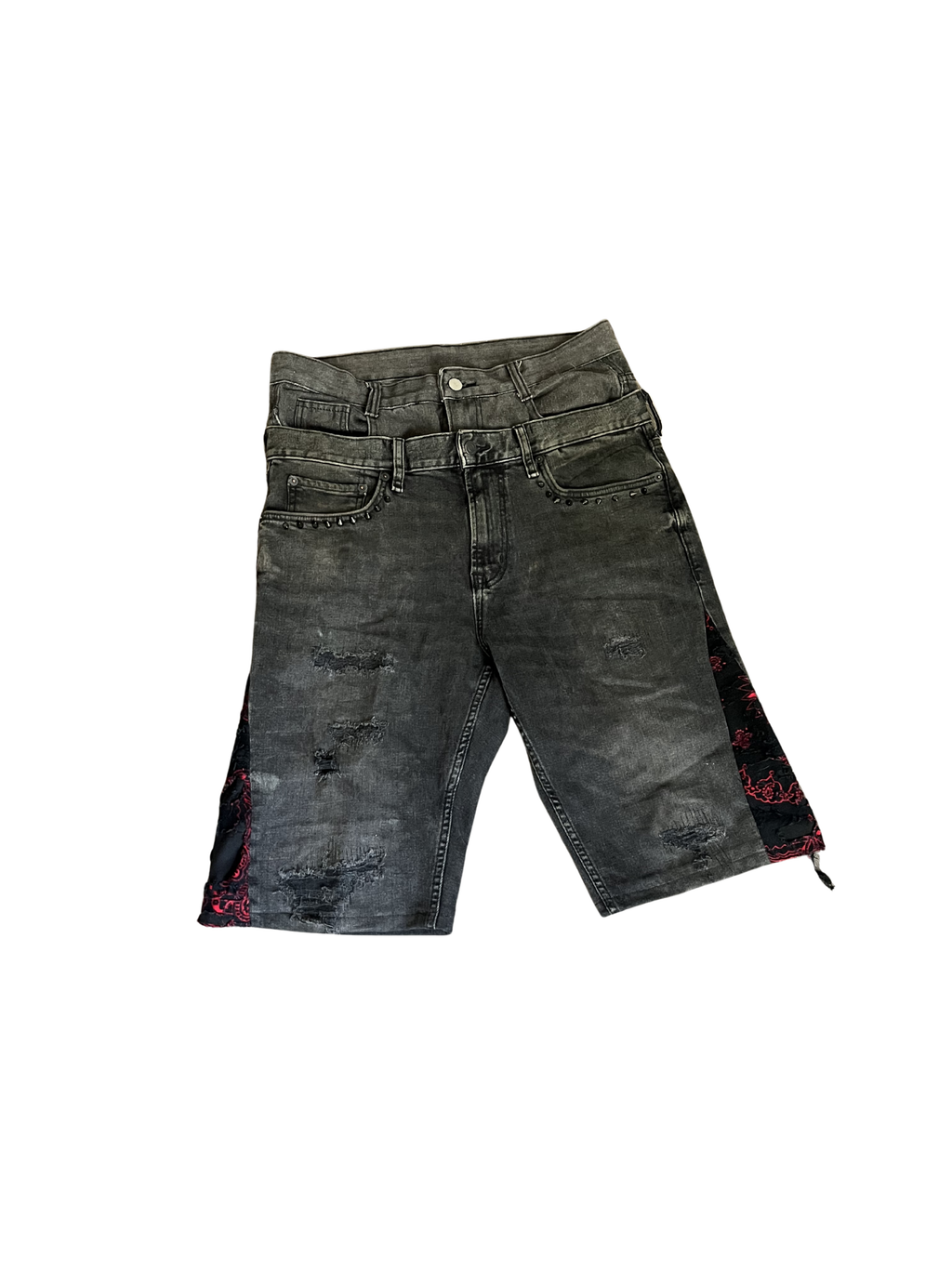 Double Waisted Grey Wash Jorts