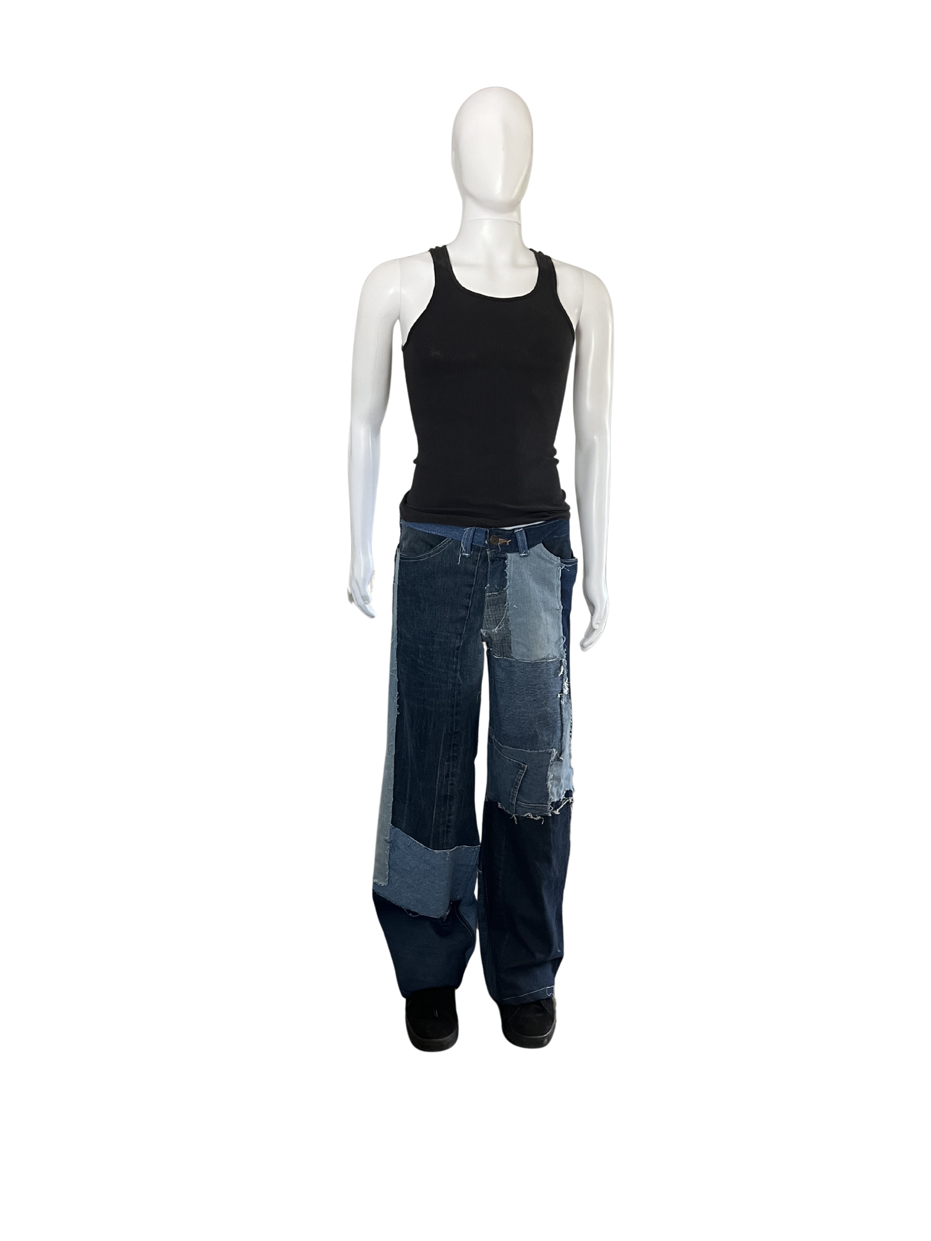 Wide Legged Scrap Denim Jeans