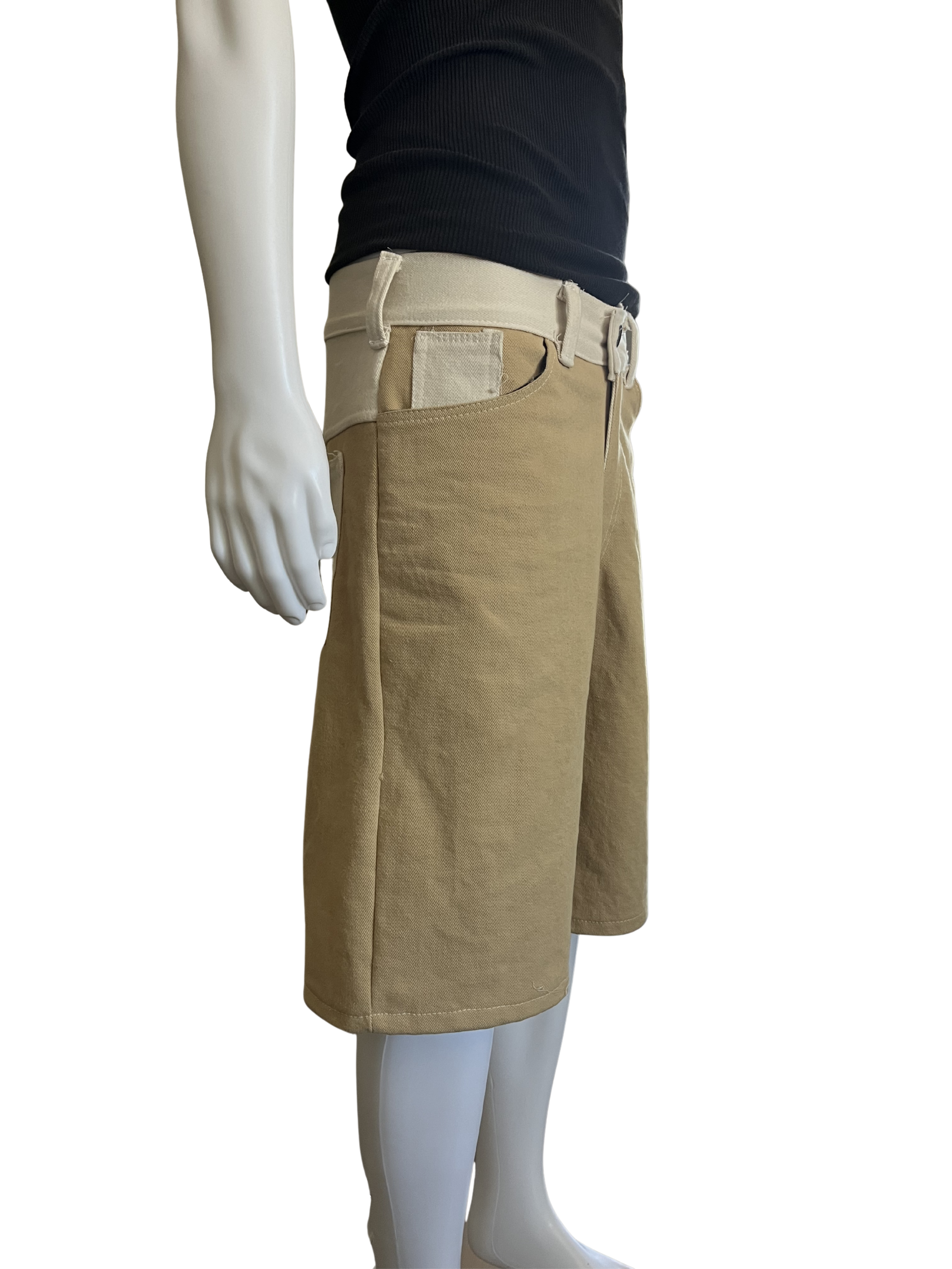Two-Tone Khaki Jorts