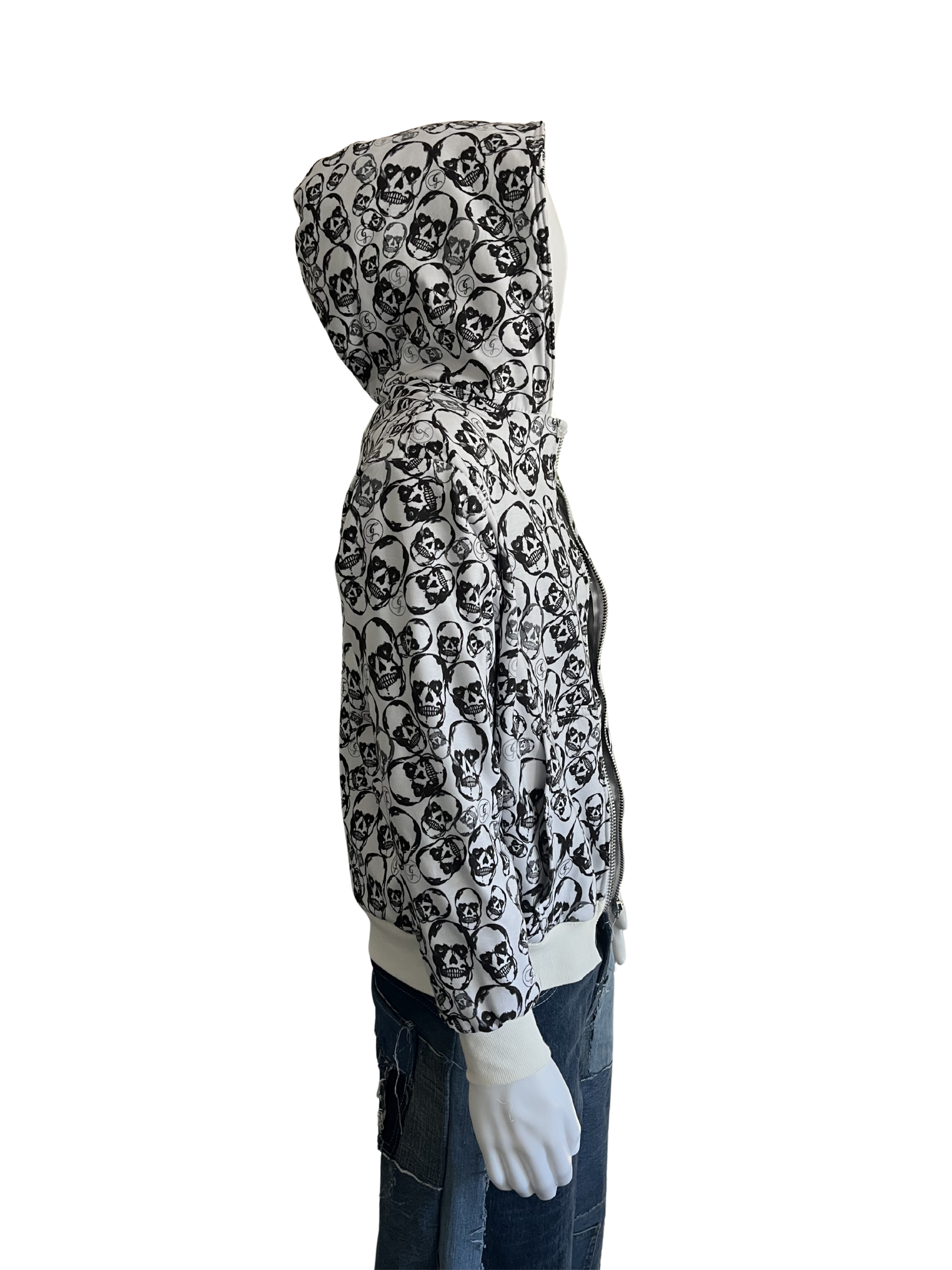 Skull zip Hoodie
