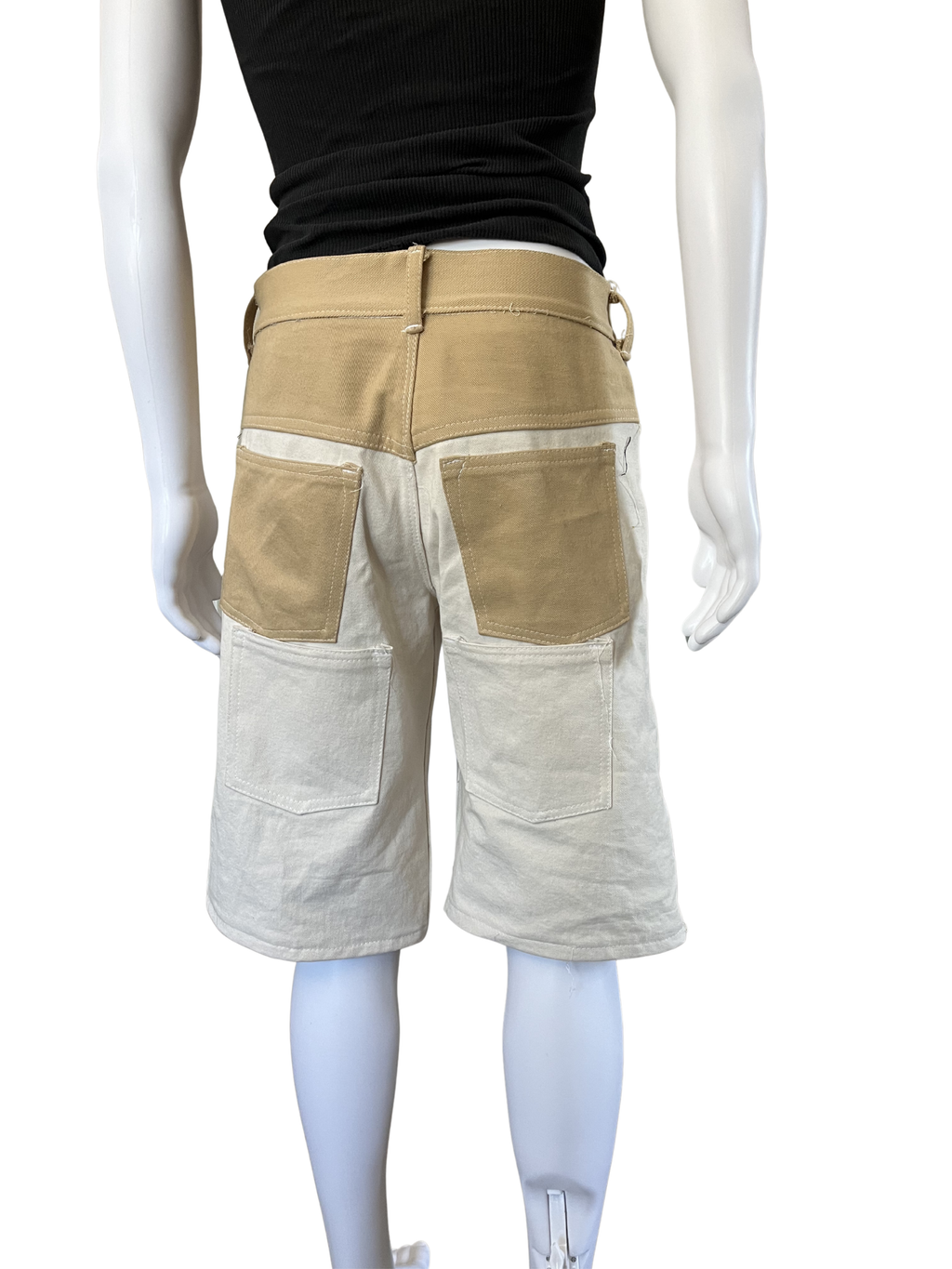 Two-tone White Jorts