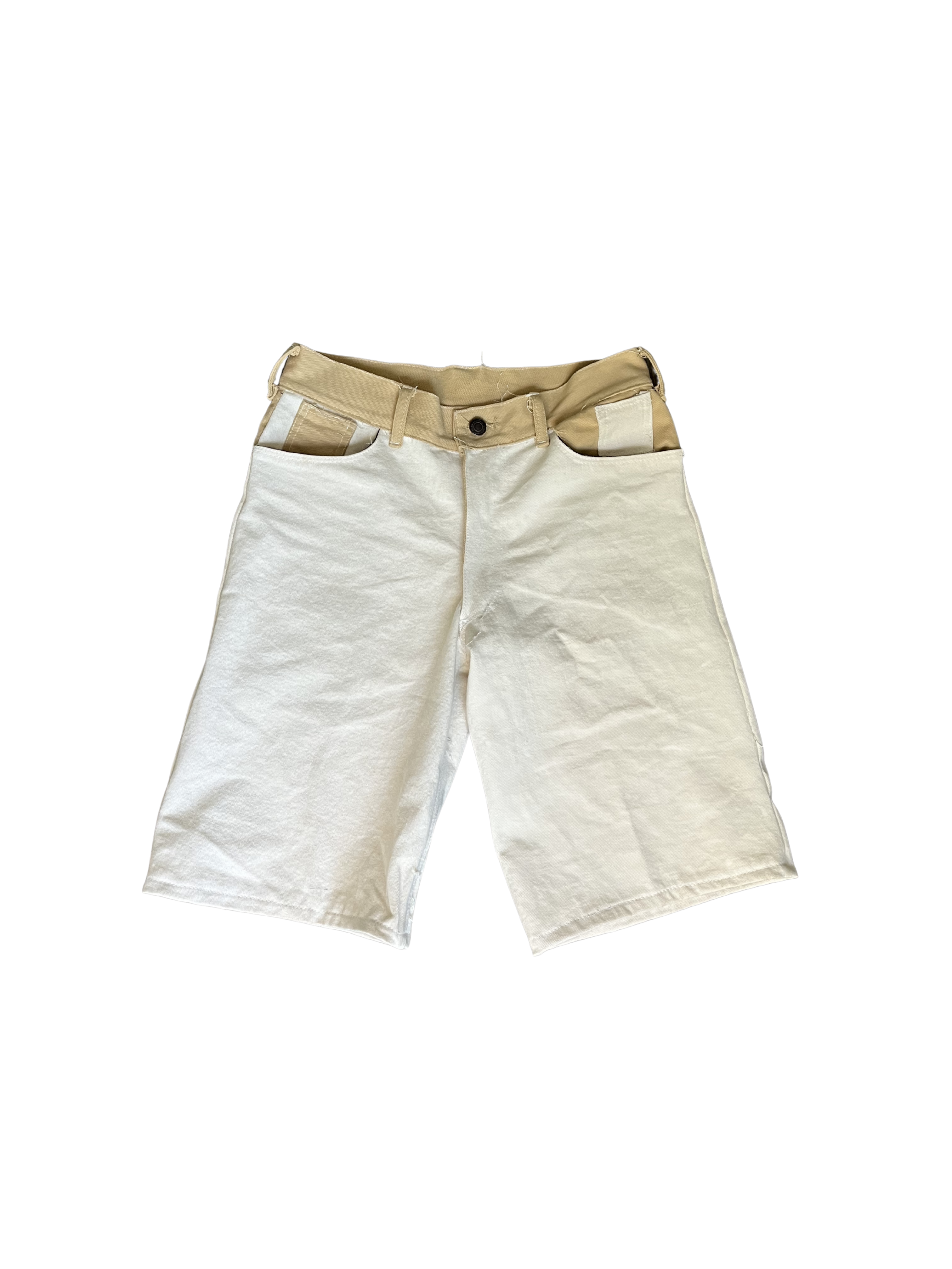 Two-tone White Jorts
