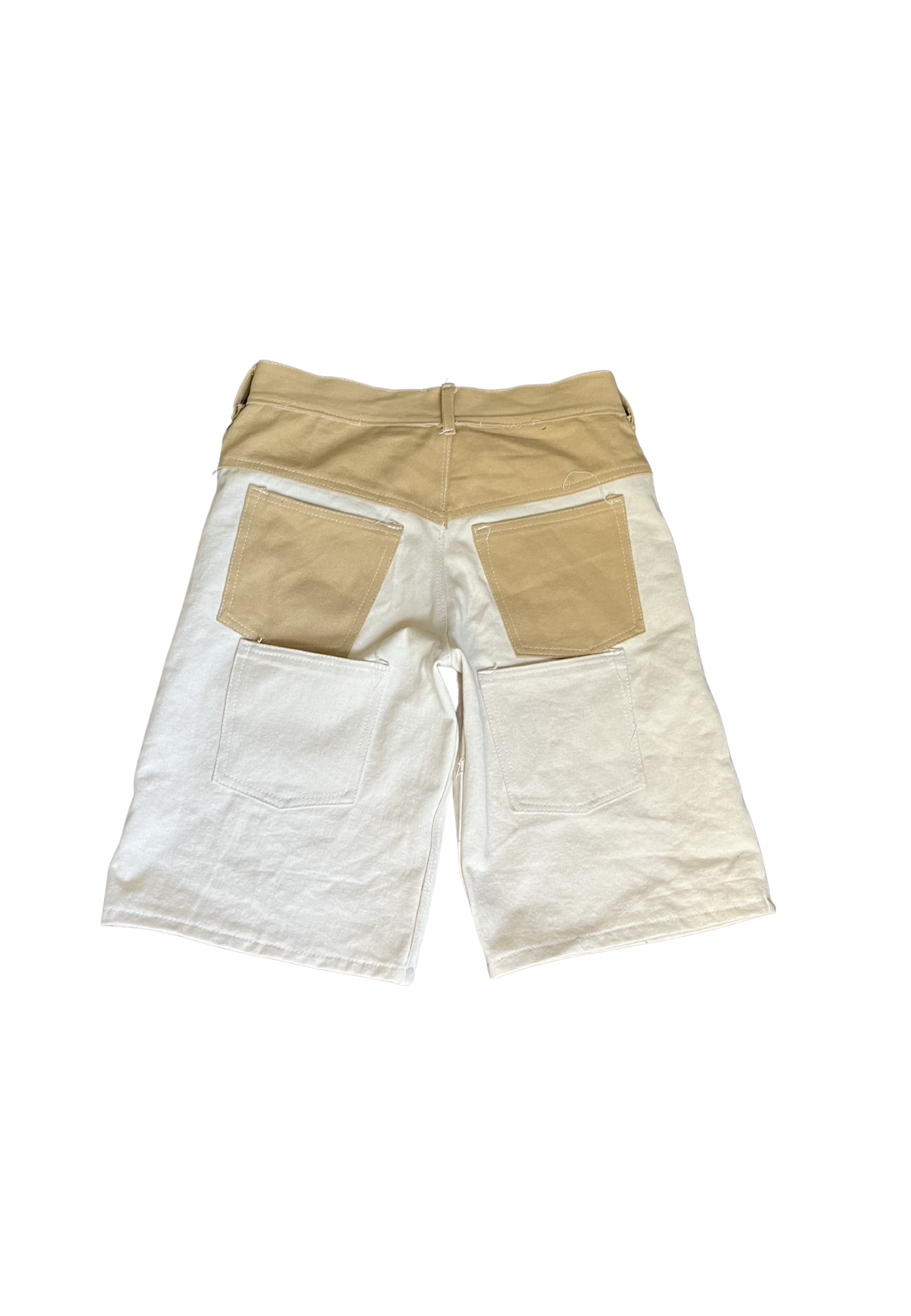 Two-tone White Jorts