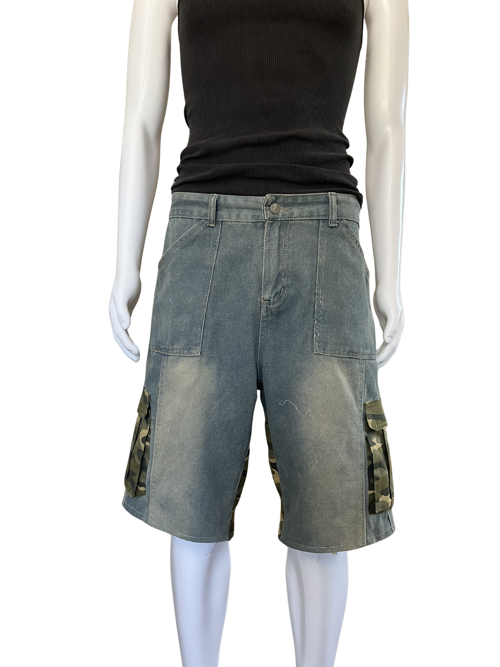 Faded Camo Cargo Jorts