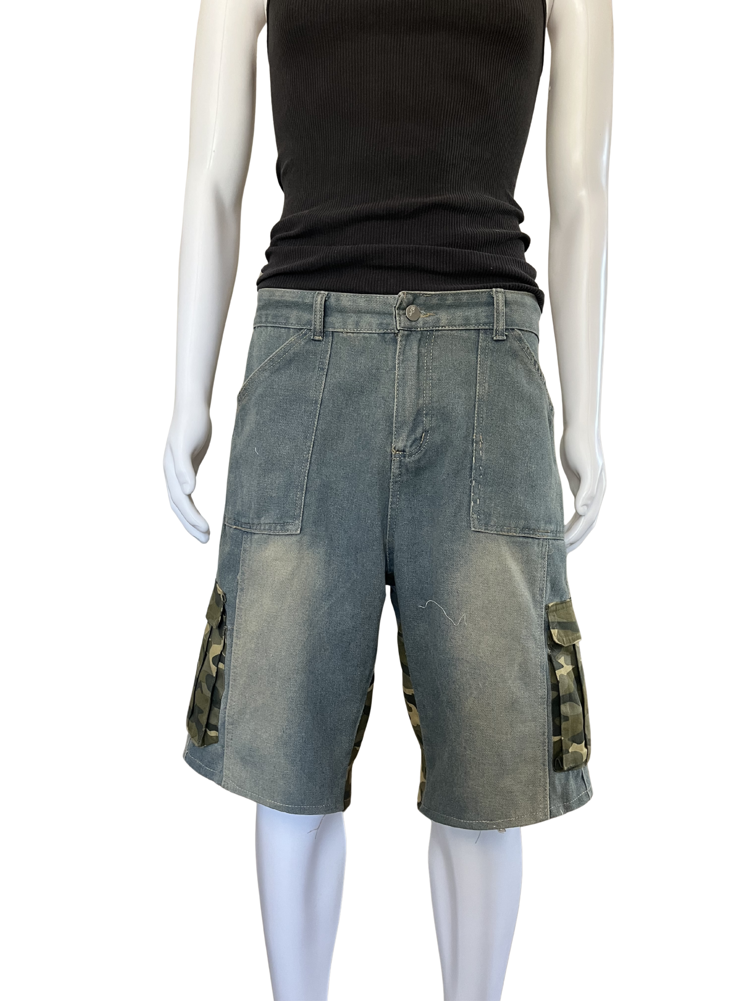 Faded Camo Cargo Jorts
