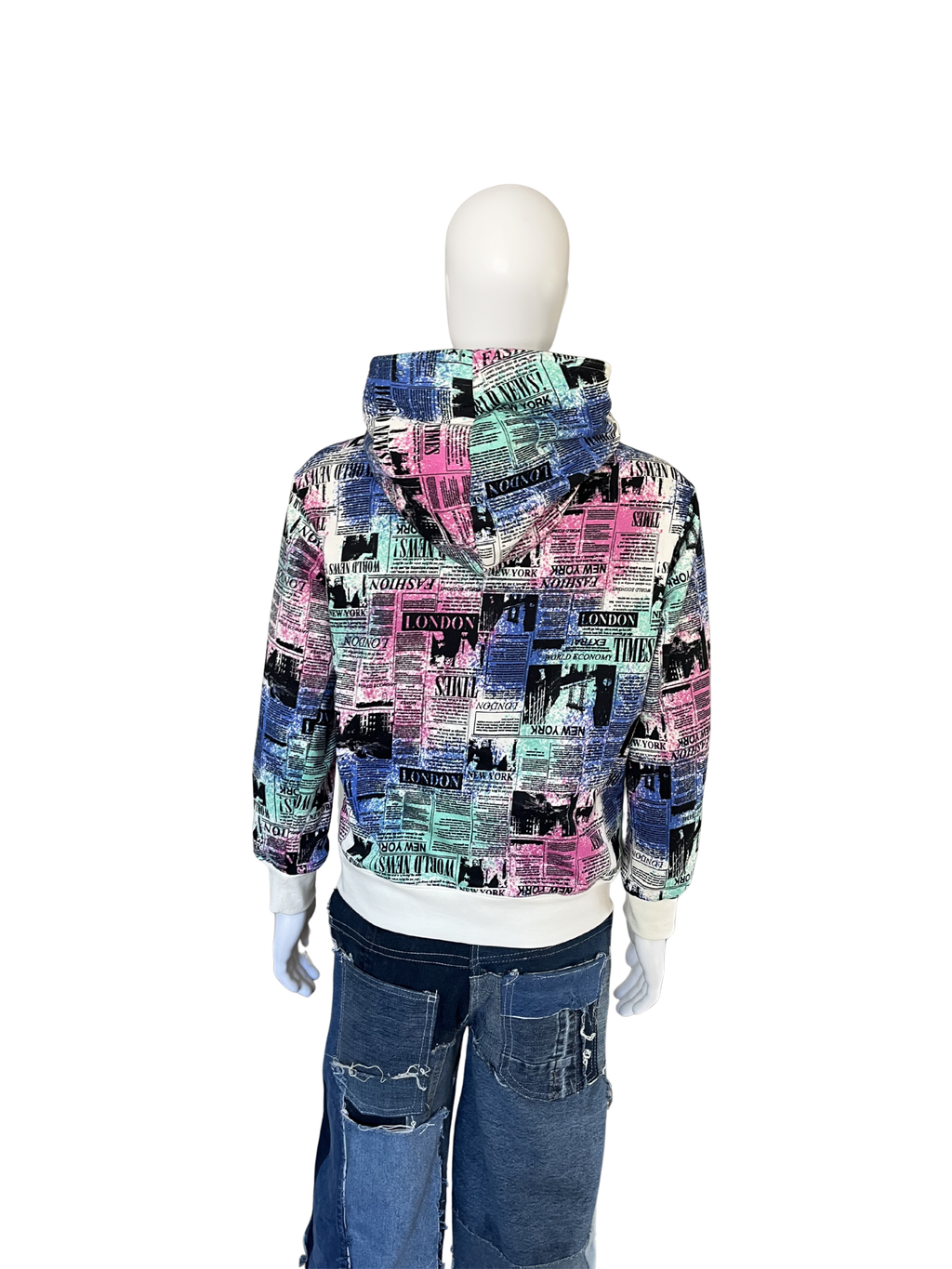 Dyed Newspaper Zip-Up