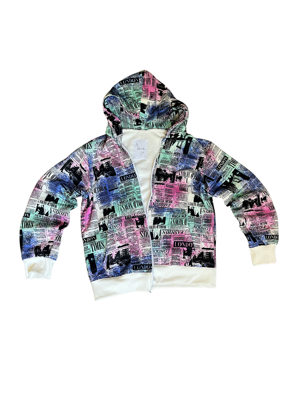 Dyed Newspaper Zip-Up
