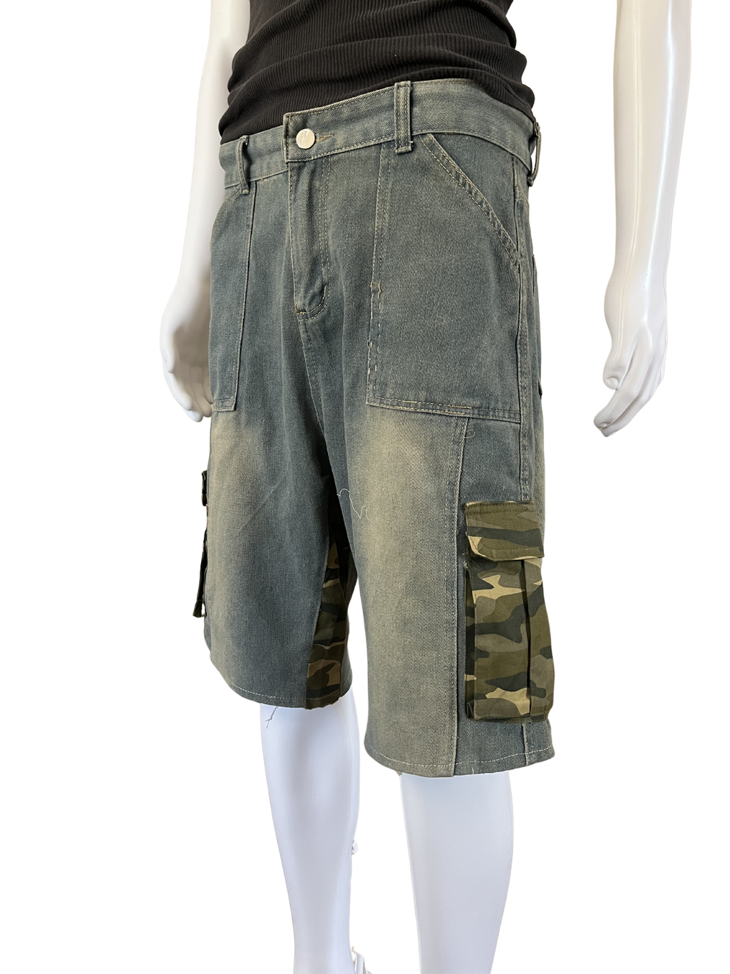 Faded Camo Cargo Jorts