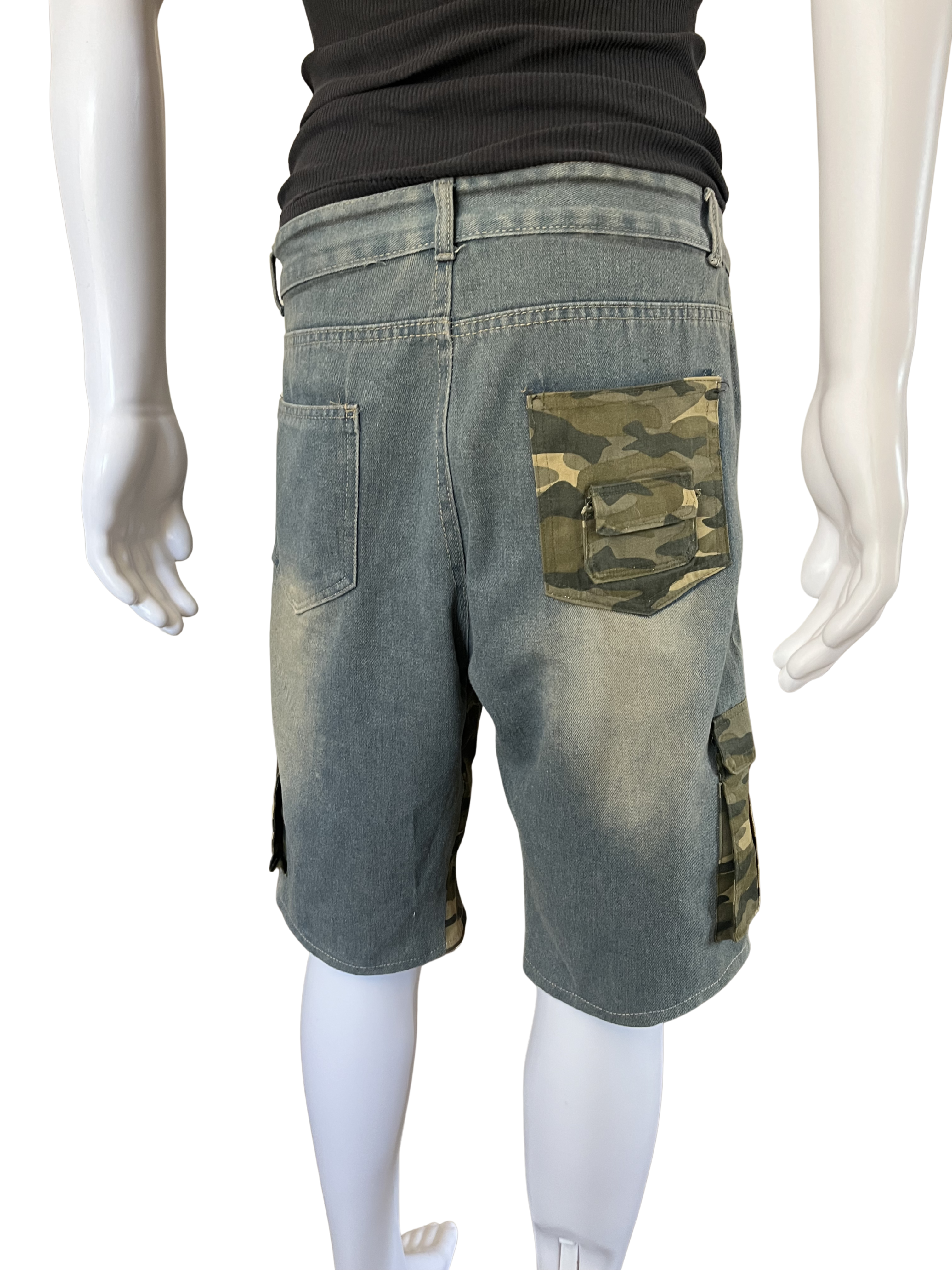 Faded Camo Cargo Jorts