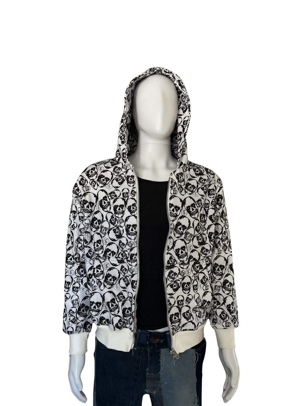 Skull zip Hoodie
